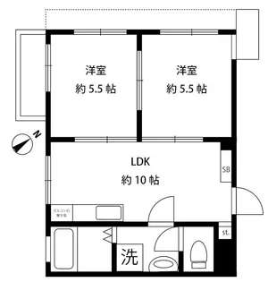 エビヤビル【2階】の間取り