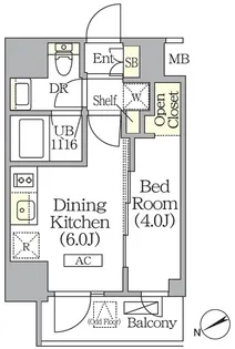 ジオエント町屋【3階】の間取り