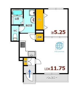 メゾン吉川【1階】の間取り