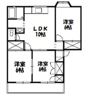 シティクレスト A【1階】の間取り