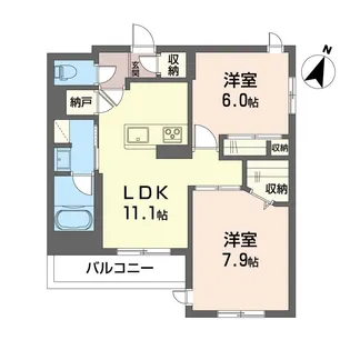 ペイサージュ カリテ【2階】の間取り
