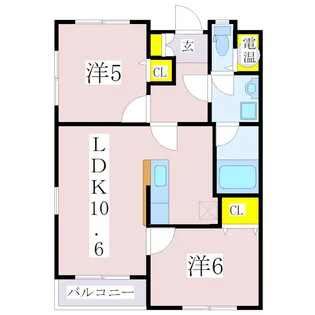 ジャンヌダルク【3階】の間取り