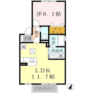 ウィルモア垂水【1階】の間取り