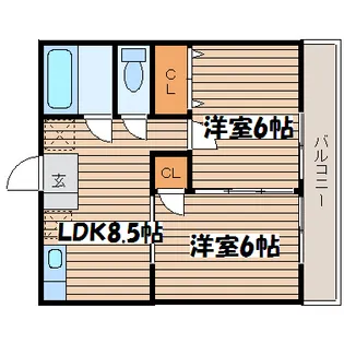 リーベンス東仙台【1階】の間取り