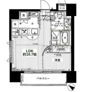 スタジオスウィート品川・五反田【9階】の間取り