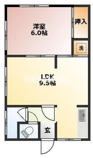 PEACE HOME 白木【2階】の間取り