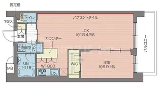 プレジオ北綾瀬ASIAN【6階】の間取り