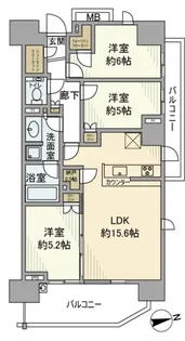 THE ITABASHIレジデンスノース【8階】の間取り