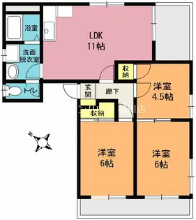 カネヤビル【2階】の間取り