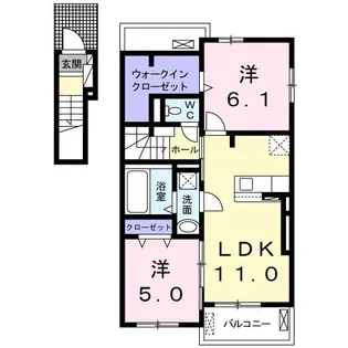 エクセリア立木I【2階】の間取り