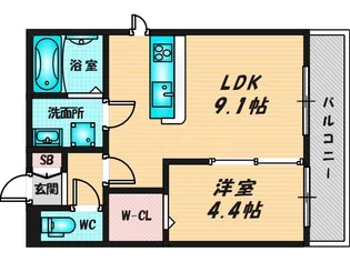 ええいろ【3階】の間取り