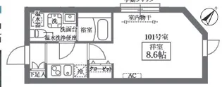 COCOCUBE東長崎【1階】の間取り