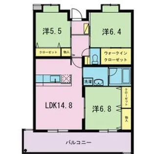 グレース緑風館【4階】の間取り