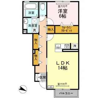 ドエル22 C【1階】の間取り