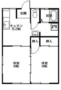 コーポアタゴ(小名浜愛宕上)【1階】の間取り