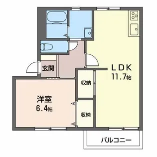 グリーンパーク棚橋 B【2階】の間取り