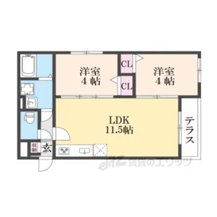 TIOALBA【1階】の間取り