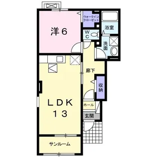 カーサ プラシードTII【1階】の間取り