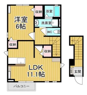 ベルソレイユA【2階】の間取り