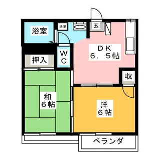 ハイツ白旗【1階】の間取り