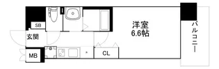 アドバンス大阪城東ブロード【4階】の間取り