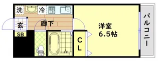 フォーシーズン北堀江【4階】の間取り