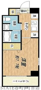 エスリード森ノ宮駅前【7階】の間取り