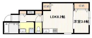 ブロギ―南栄【1階】の間取り