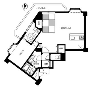 ライオンズマンション千駄ヶ谷【3階】の間取り
