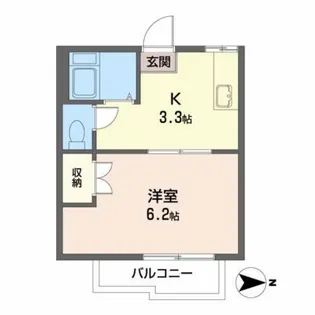 コーポ白鳥【2階】の間取り