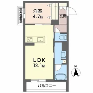ユイロ中津【2階】の間取り