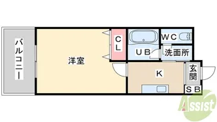 アクシス板宿【5階】の間取り