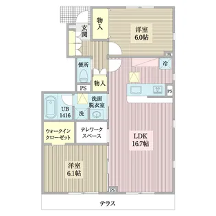 パティオ【1階】の間取り