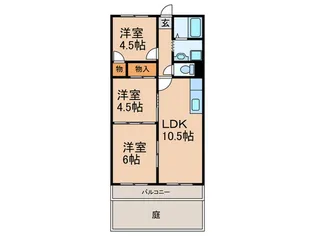 メゾン高井田【1階】の間取り