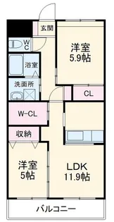 リバーサイドパレス玉の井【2階】の間取り