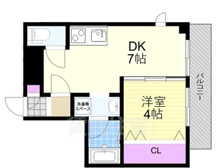 グランパルク西梅田【2階】の間取り