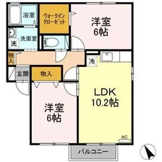 アルス明石台 B【2階】の間取り