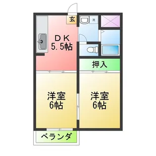 カーサ・フローリアン【1階】の間取り