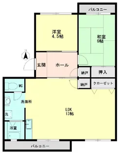 坪田ハイツ【3階】の間取り