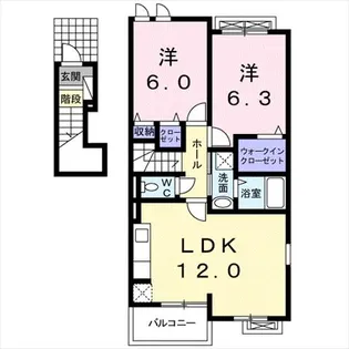 Roseo Klar I【2階】の間取り