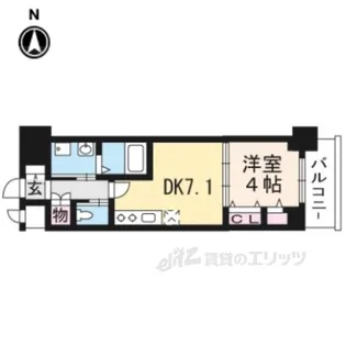 ベラジオ雅び烏丸十条【5階】の間取り
