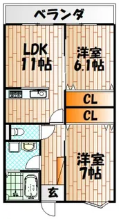 モンターニュ門司【3階】の間取り
