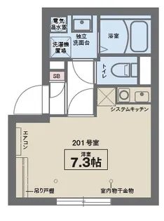 COCOFLAT東中野【2階】の間取り