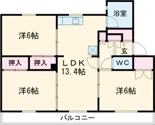 ヴィラナリー苫小牧II 2号棟【3階】の間取り
