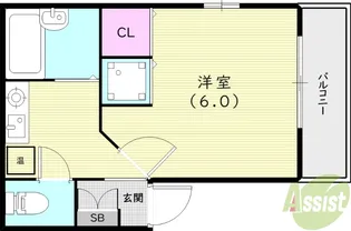 シティハイツ金平【3階】の間取り
