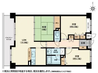 ファミール伊島【4階】の間取り