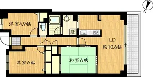 ダイアパレスプロミネントコート川崎【3階】の間取り