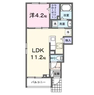 サニーコートII【1階】の間取り