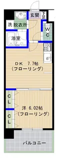 プリスティン香椎【2階】の間取り