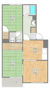 セントパークハイツ【1階】の間取り